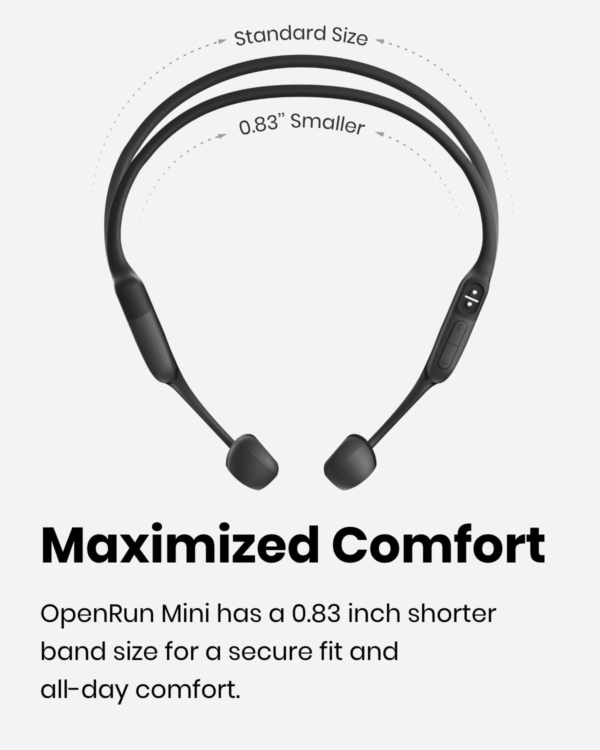 Shokz OpenRun Mini Bone-Conduction Open-Ear Sport Headphones with Microphones