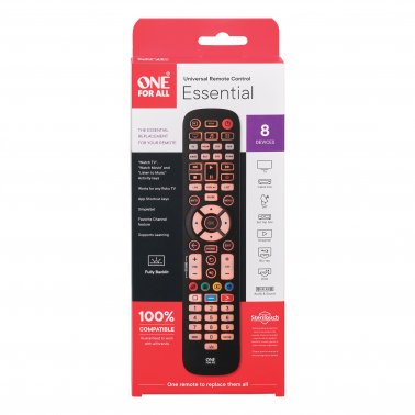 One For All Essential 8-Device Antimicrobial Backlit Universal Remote