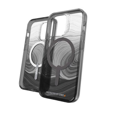 Gear4 Milan Snap Case for iPhone 14 Pro With MagSafe (Black Swirl)