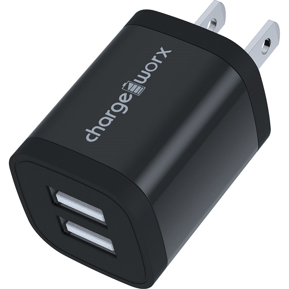 ChargeWorx 2.4A Dual USB Wall Charger (Black)