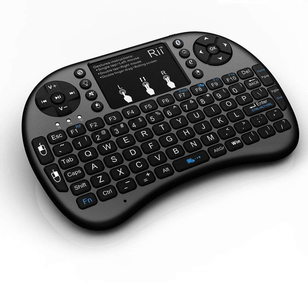 Rii FMKBTL1-IV1 i8+ BT Mini Wireless Bluetooth Backlight Touchpad Keyboard
