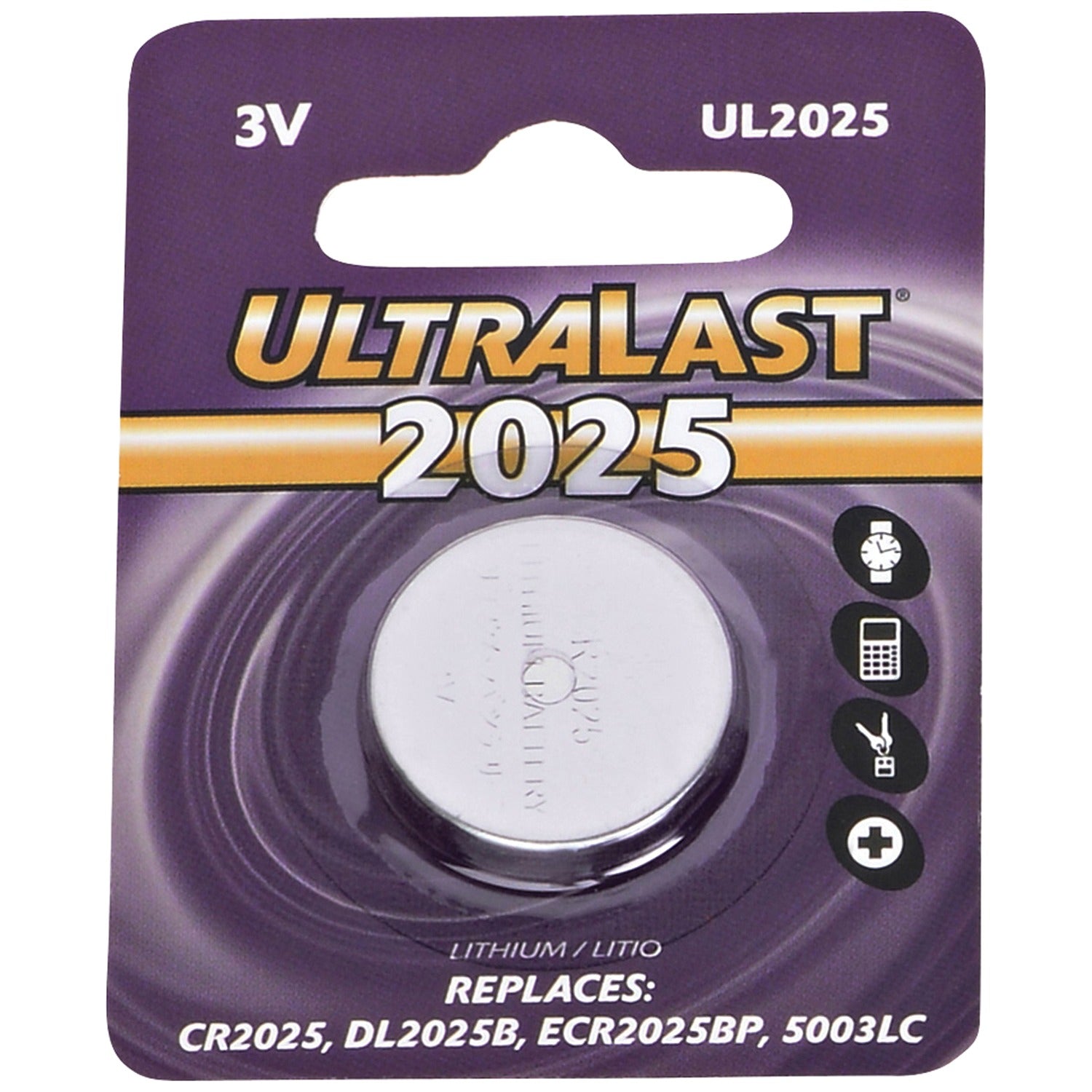 Ultralast 3V UL2025 Lithium Coin Cell Battery