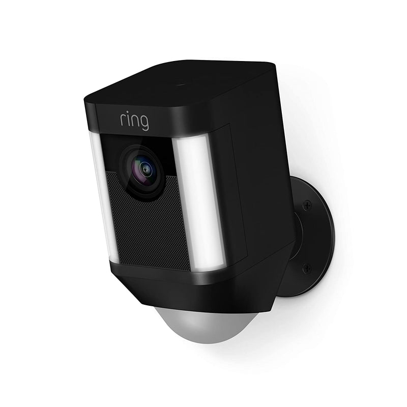 Ring Spotlight Cam Battery Edition HD Security Camera with Built Two-Way Talk and a Siren Alarm, Works with Alexa - Black