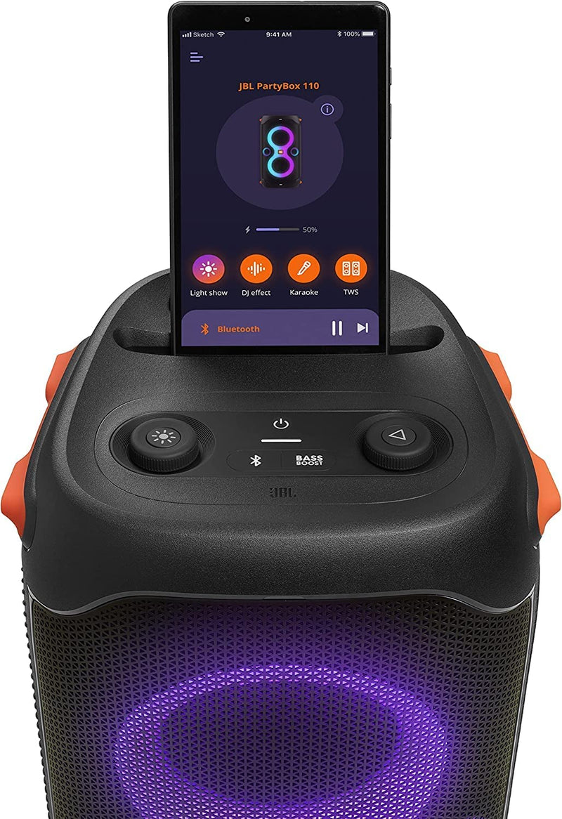JBL PartyBox 110 High Power Portable Wireless Bluetooth Party Speaker