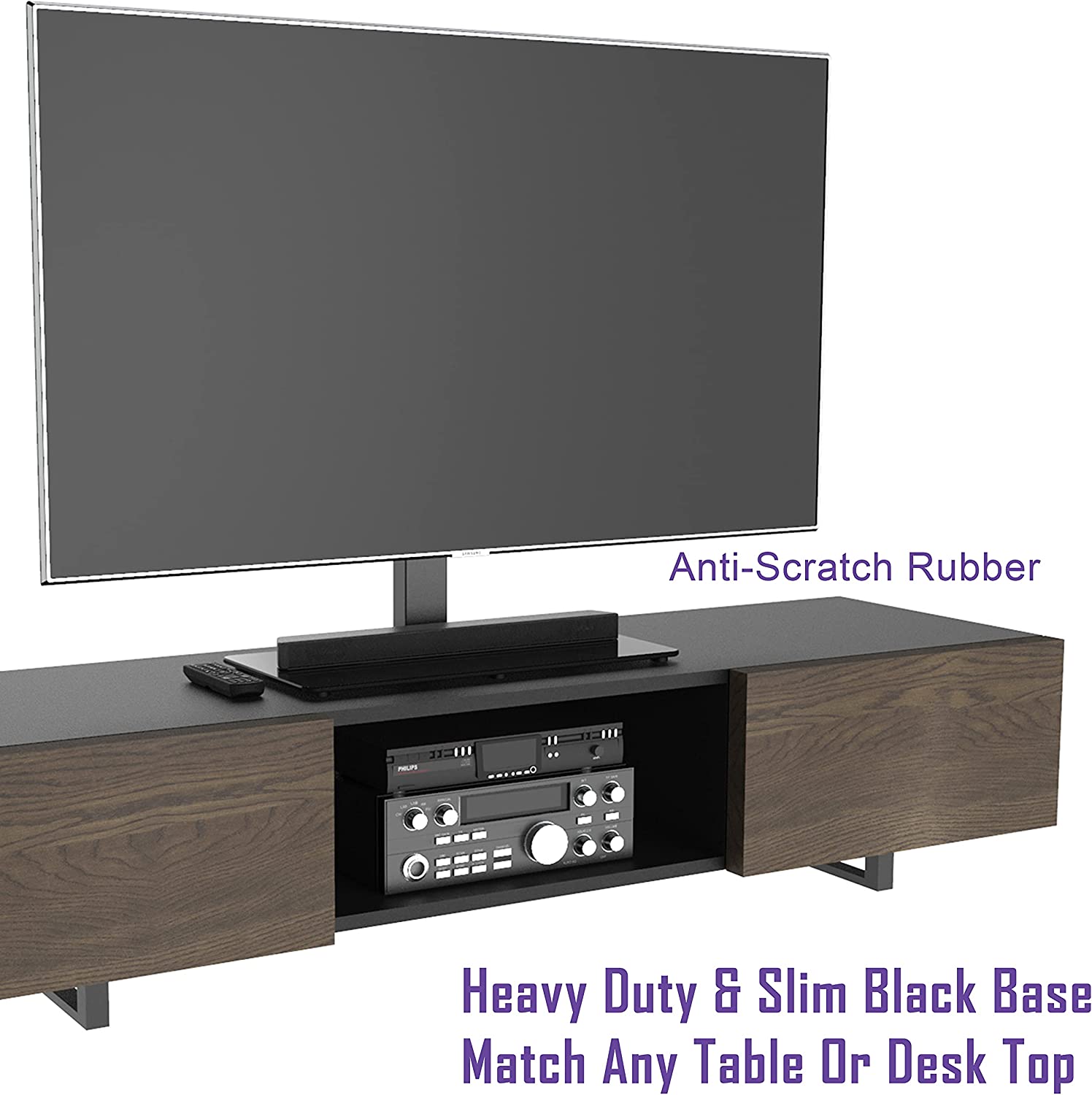 ProMounts AMSA6401-02 37-Inch to 70-Inch Large Tabletop TV Stand Mount with Swivel