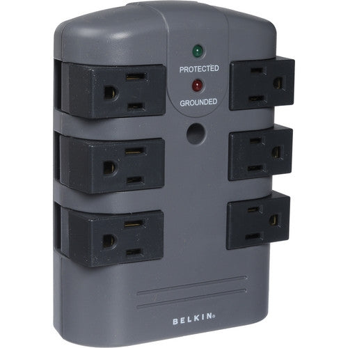 Belkin 6-Outlet Pivot-Plug Surge Protector Wall Tapion