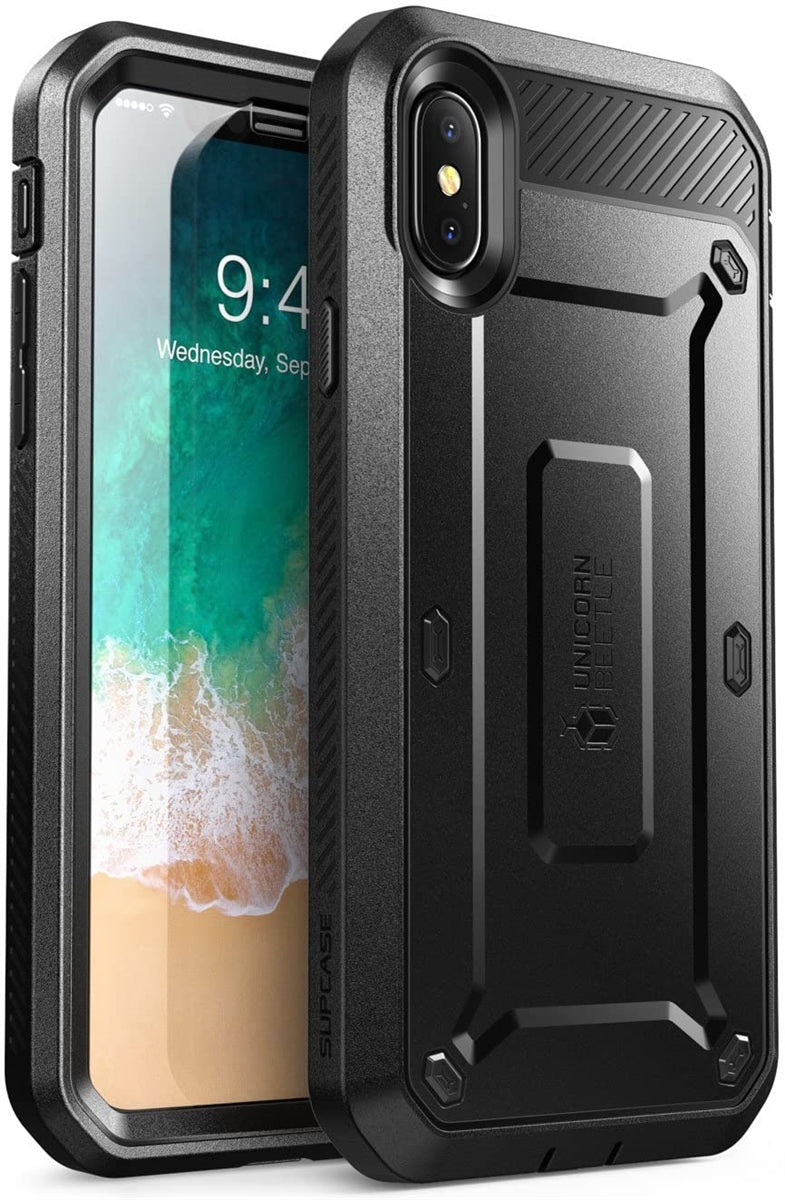 Supcase Unicorn Beetle Pro Holster Case for iPhone X (Black)