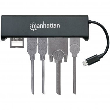 Manhattan SuperSpeed® USB-C™ to HDMI®/VGA 4-in-1 Docking Converter