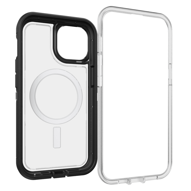 OtterBox Defender XT MagSafe Clear Case for Apple iPhone 14 / iPhone 13 (Black Crystal)