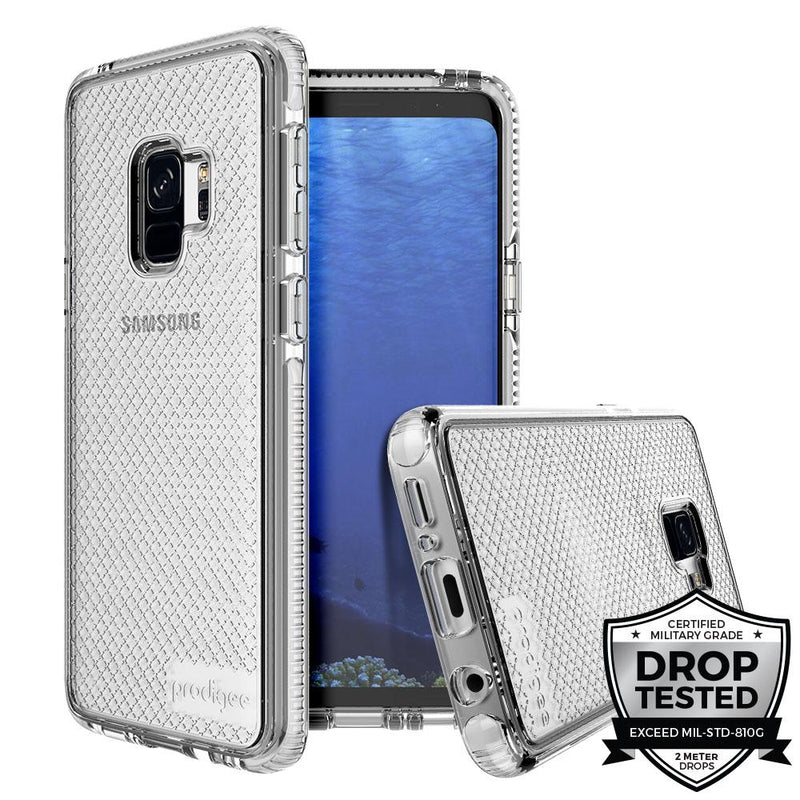 Prodigee Safetee Case for Galaxy S9 (Silver Clear)