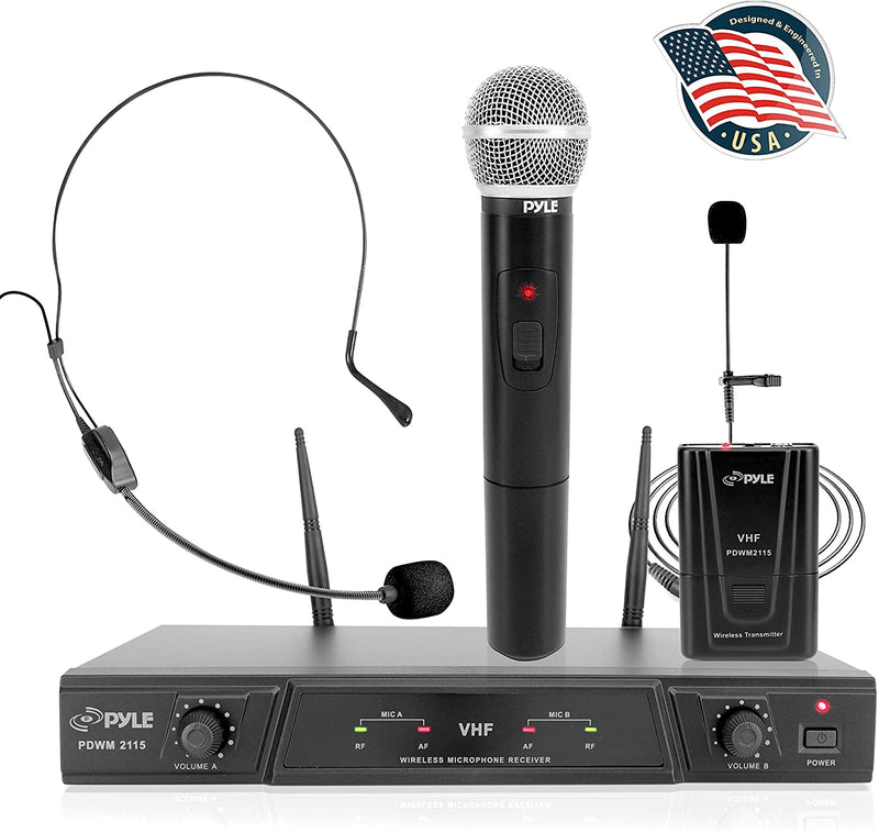 Pyle PDWM2115 VHF Wireless Microphone Receiver System