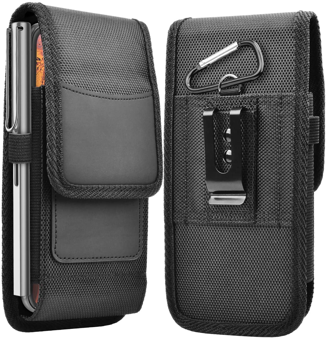 Takfox Stylo 6 Nylon Cell Phone Carrying Pouch with Card Holder and Belt Clip