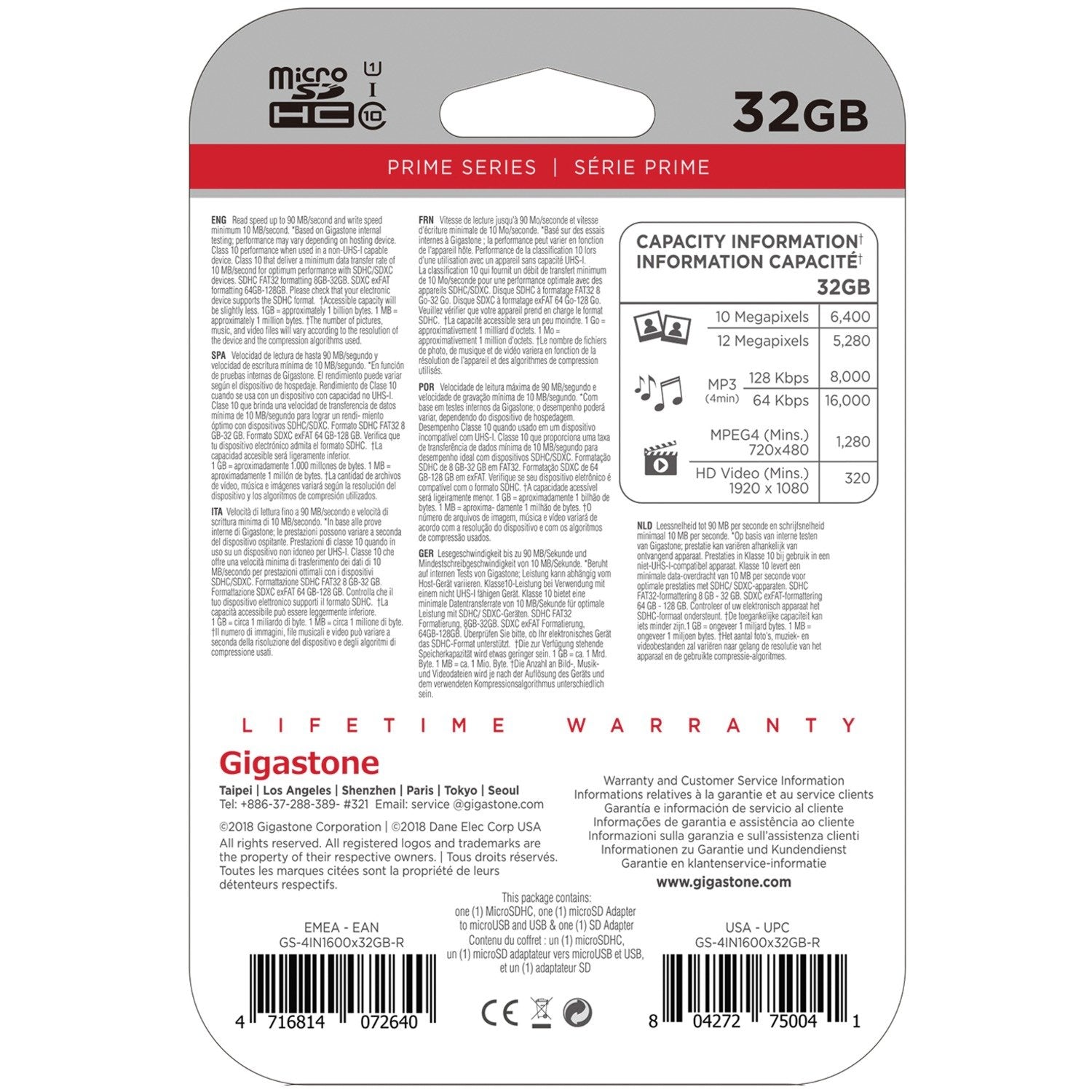 Gigastone Prime Series microSD™ Card 4-in-1 Kit
