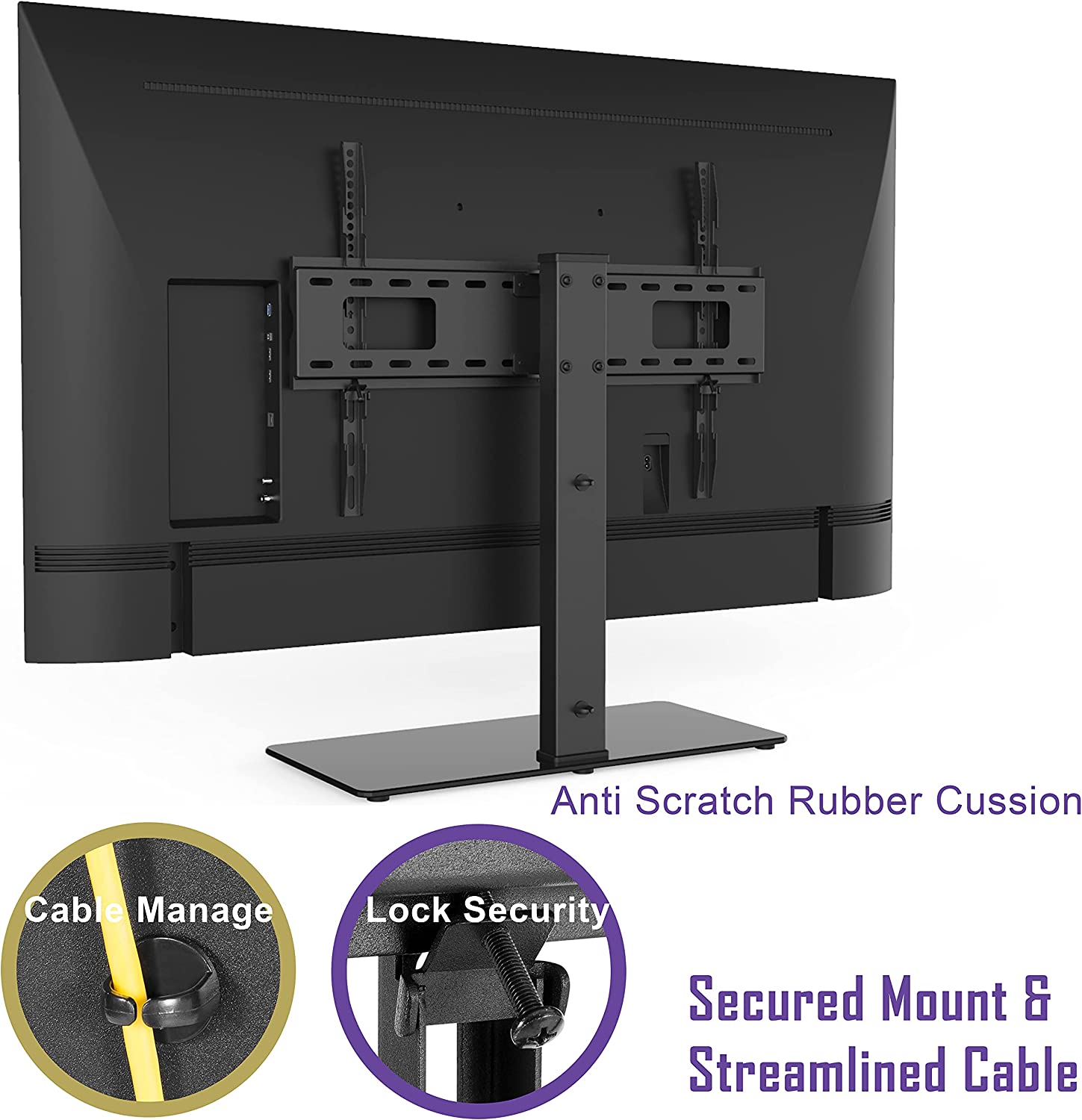 ProMounts AMSA6401-02 37-Inch to 70-Inch Large Tabletop TV Stand Mount with Swivel