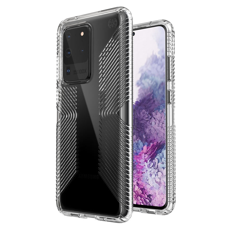Speck Presidio Perfect-Clear Grip Case for Samsung Galaxy S20 Ultra (Clear)