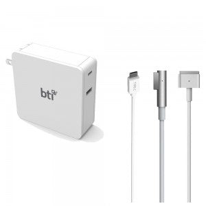 BTI AC Power 87W Adapter For Apple MacBooks w/USB Type C Laptops w/ Mag Tips