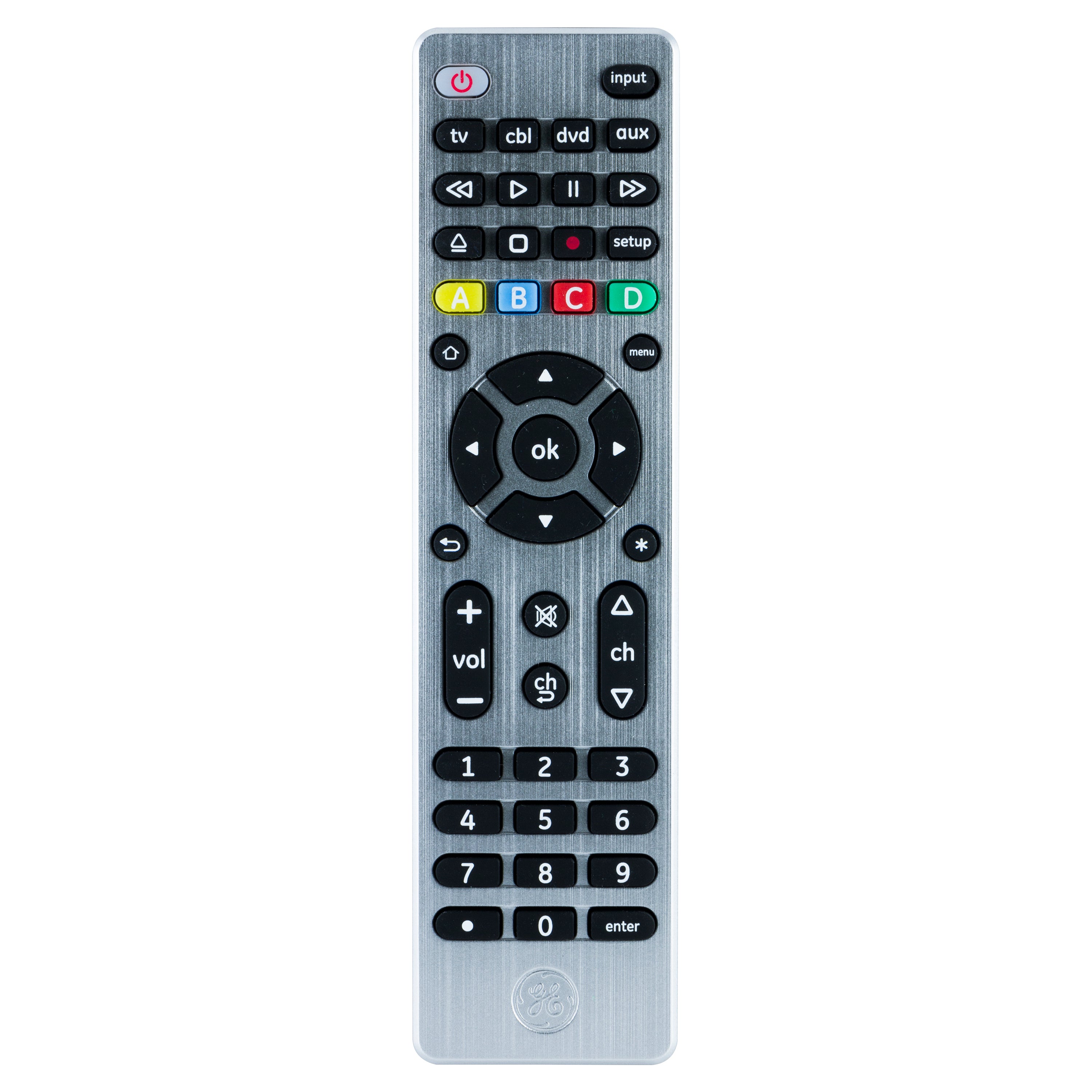 GE 33709 UltraPro 4-Device Universal Remote with Sound Bar and Streaming Player Compatibility