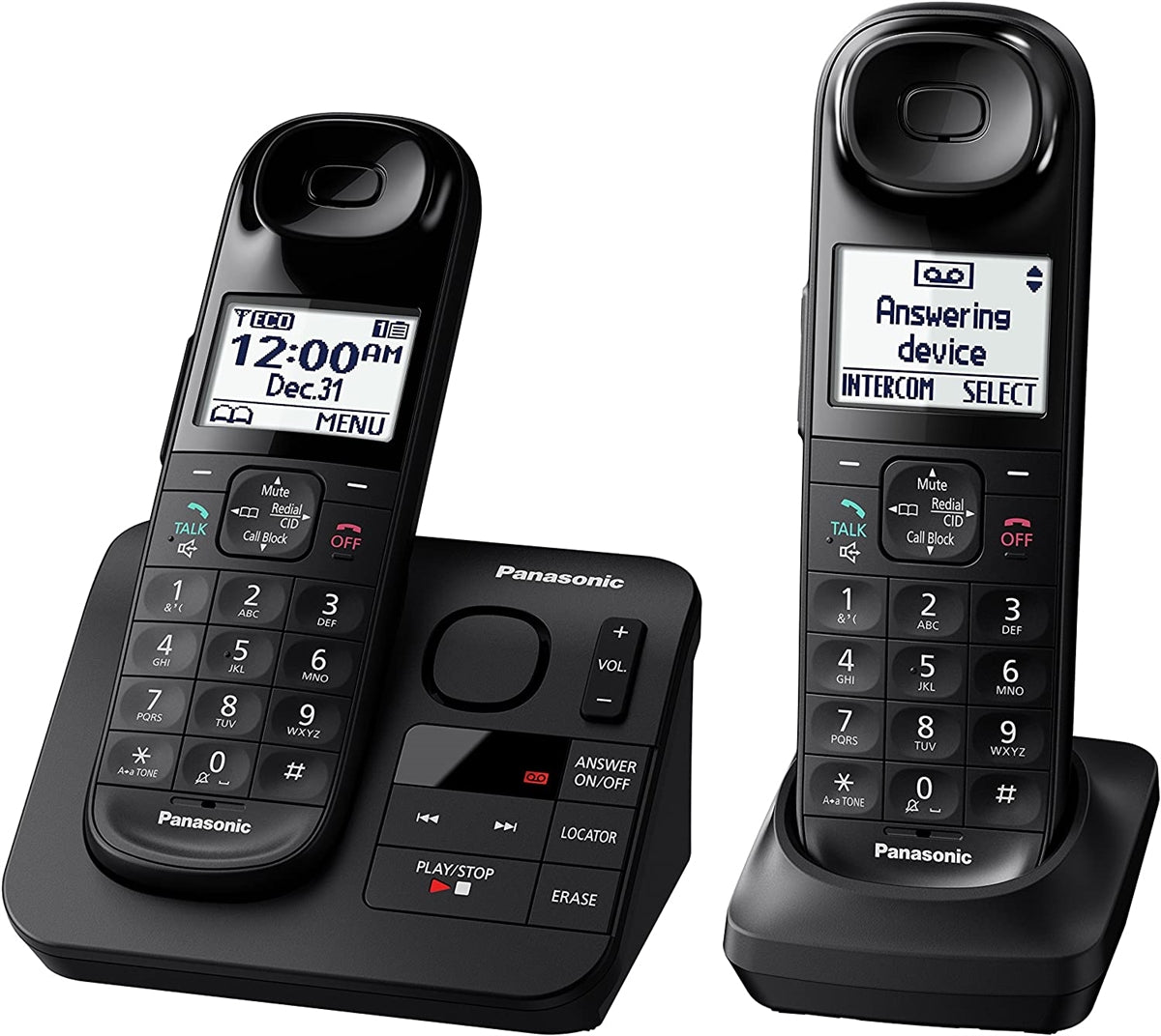 Panasonic KX-TGE432 DECT 6.0 Plus Expandable Cordless Phone System with Answering Machine and 2 Handsets