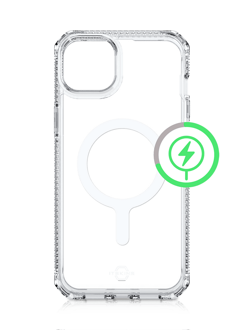 ITSKINS Hybrid Clear Case for the Apple iPhone 14 Plus With MagSafe (Clear)