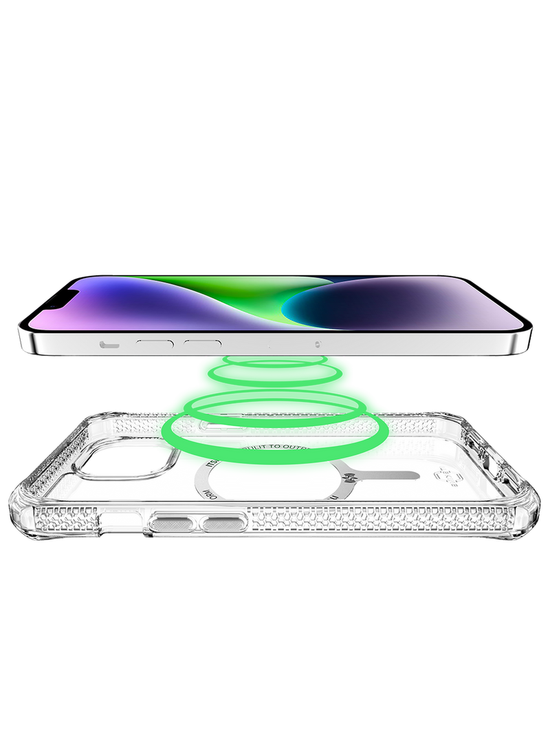 ITSKINS Hybrid Clear Case for the Apple iPhone 14 Plus With MagSafe (Clear)