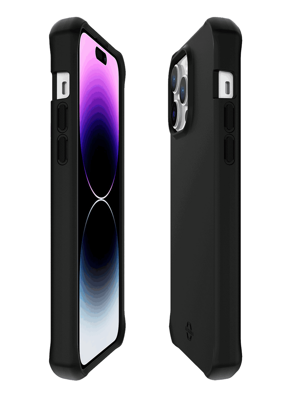 ITSKINS Hybrid_R Silk MagSafe Case for Apple iPhone 14 Pro (Black)