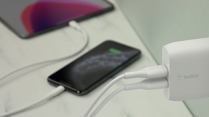 Belkin BOOST↑CHARGE Dual USB-A Wall Charger 24W + USB-A to USB-C cable