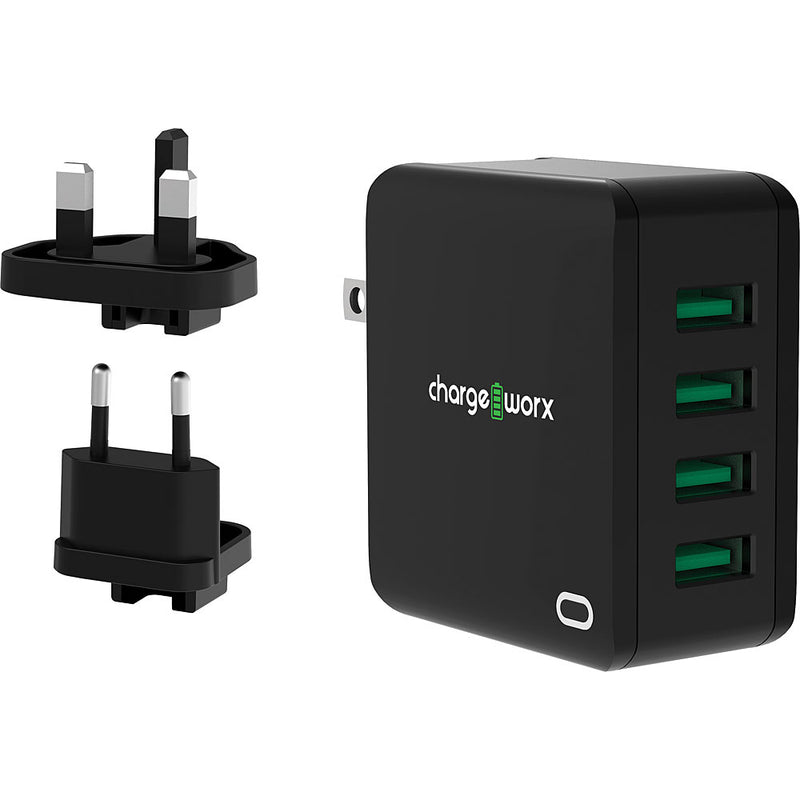 Chargeworx World Travel Power Adapter (Black)