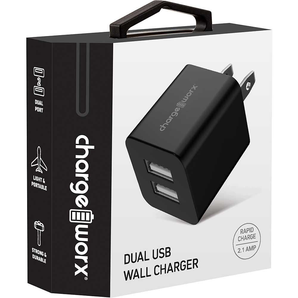 ChargeWorx 2.1A Dual USB Wall Charger