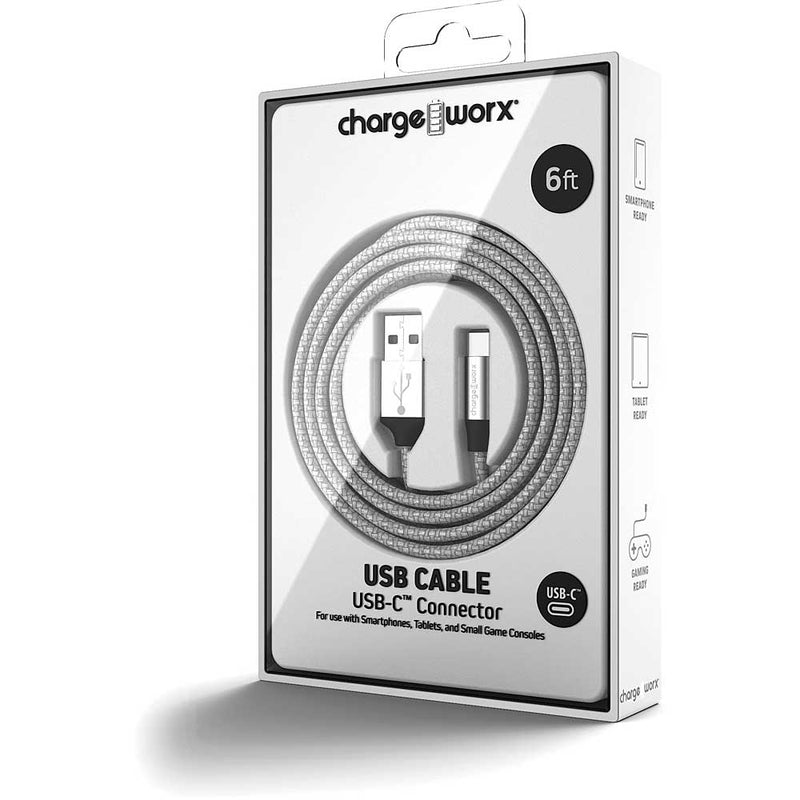 Chargeworx 6 FT USB-C to USB-A Cable
