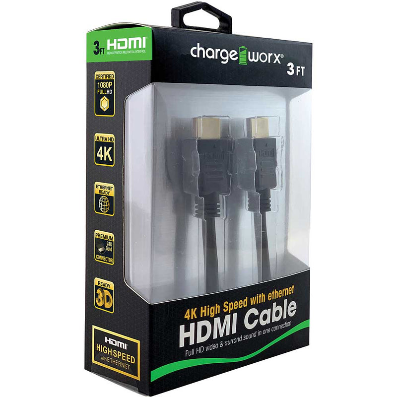 Chargeworx High Speed HDMI Cable w/Ethernet
