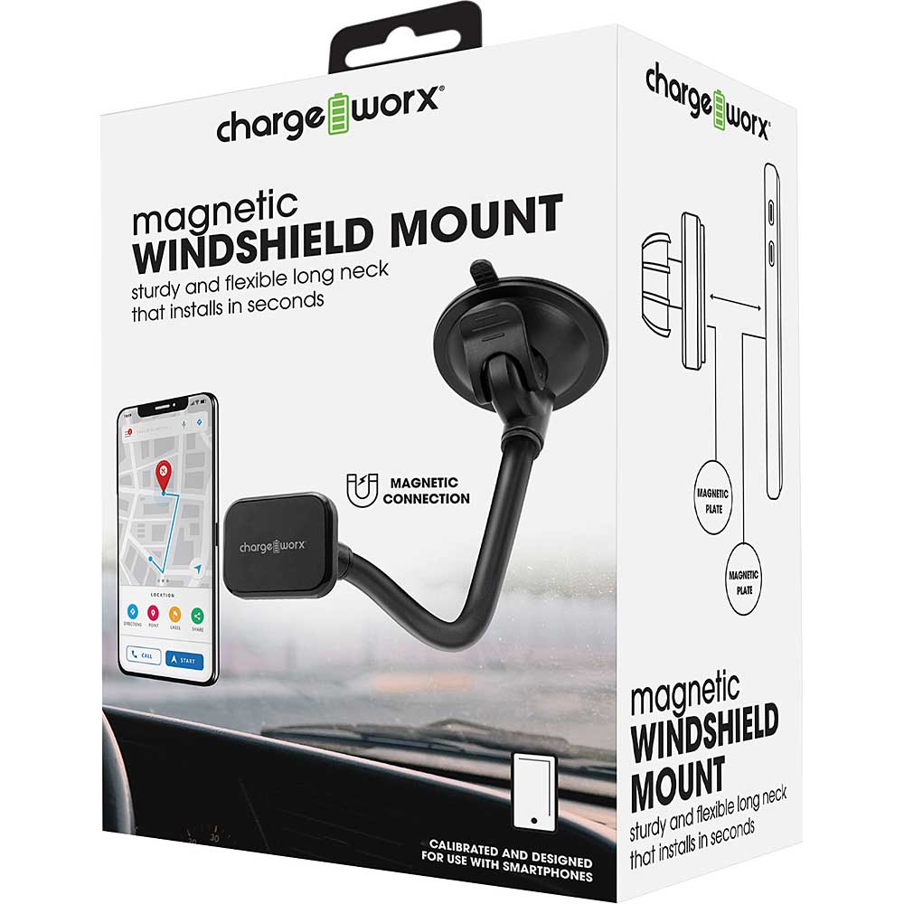 Chargeworx Magnetic Windshield Mount with Flexible 14” Neck