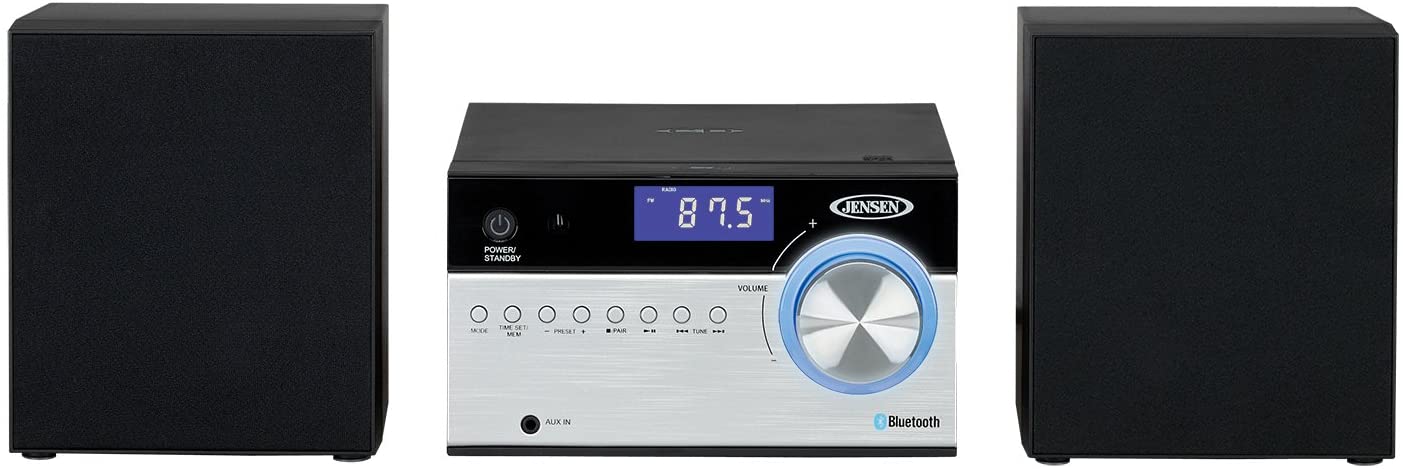 Jensen Bluetooth CD Music System with Digital AM/FM Stereo Receiver and Remote
