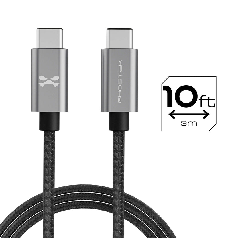 Ghostek NRGline USB-C to USB-C Cable 10ft (Black)