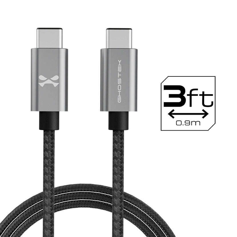 Ghostek NRGline USB-C to USB-C Cable 3ft (Black)