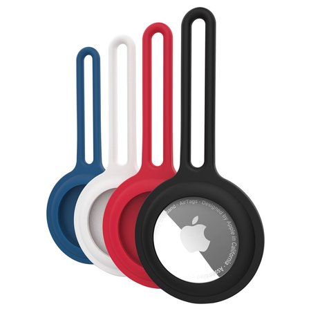 HyperGear AirCover Silicone Loops for Apple® AirTag™ RFID Tags, Multicolor 4 Pack