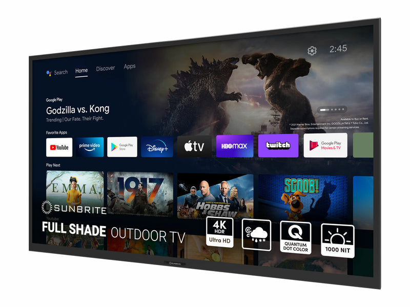 SunBrite 75" Veranda 3 Series - Outdoor Smart TV - Full-Shade - 4K UHD HDR (Special Order)