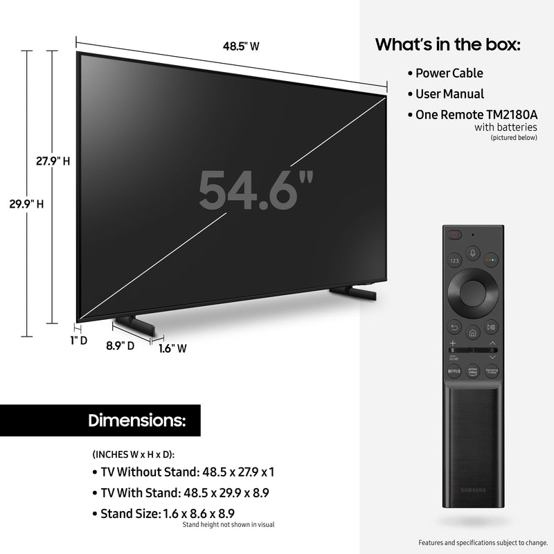 Samsung AU8000 55" Class HDR 4K Crystal UHD Smart LED TV (2021)