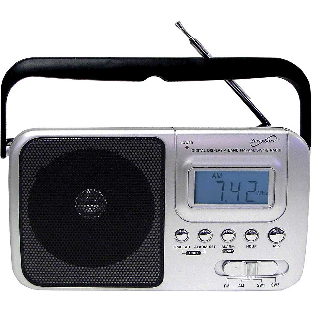 thumbnail image 2 of Supersonic SC-1082 9 Band AM/FM/SW 1-7 Portable Radio, High Sensitivity Receiver, Torch Light 2 of 12