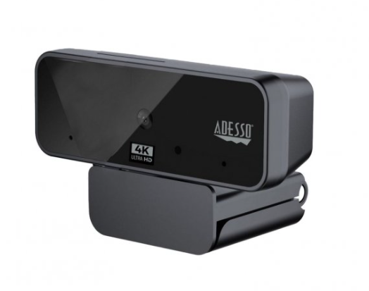 Adesso Cybertrack H6 4K Ultra HD USB Webcam with Built-In Dual Microphone and Privacy Shutter