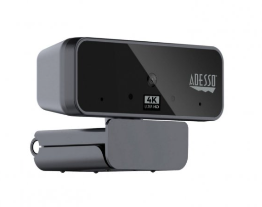 Adesso Cybertrack H6 4K Ultra HD USB Webcam with Built-In Dual Microphone and Privacy Shutter