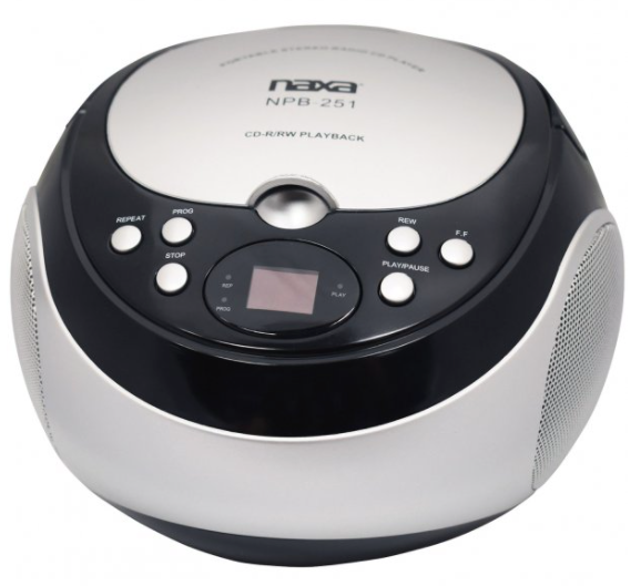 Naxa Portable CD Player with AM/FM Radio (Black)