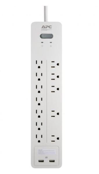 APC Home Office SurgeArrest® 12-Outlet Power Strip with 2 USB Charging Ports