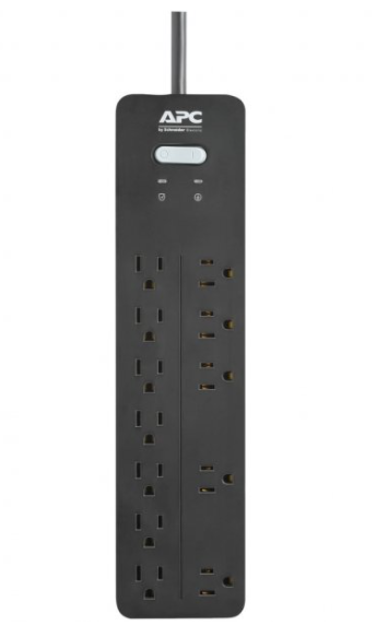 APC 12-Outlet SurgeArrest® Home/Office Series Surge Protector, 6ft Cord