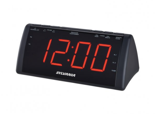 Sylvania 1.8-Inch Screen USB Clock Radio