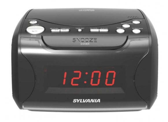 Sylvania USB-Charging CD Dual Alarm Clock Radio