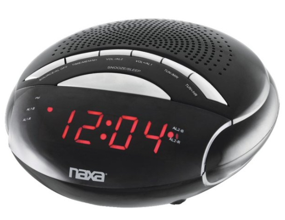 Naxa Digital Alarm Clock with AM/FM Radio