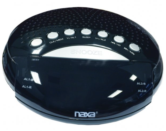 Naxa Digital Alarm Clock with AM/FM Radio