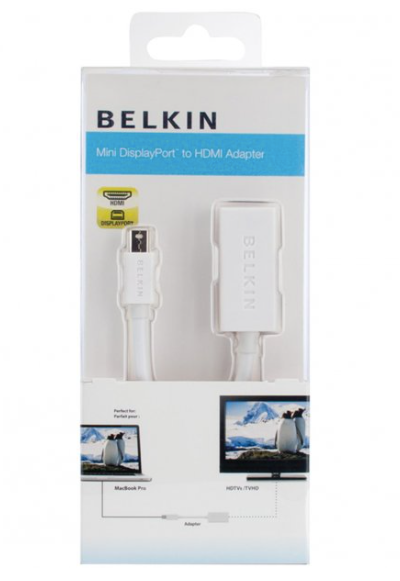 Belkin Mini DisplayPort Male to HDMI Female Adapter