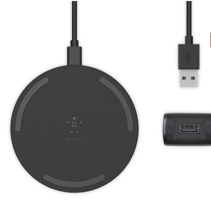 Belkin 10-Watt Boost Up Charge Wireless Charging Pad + QC 3.0 Wall Charger + Cable