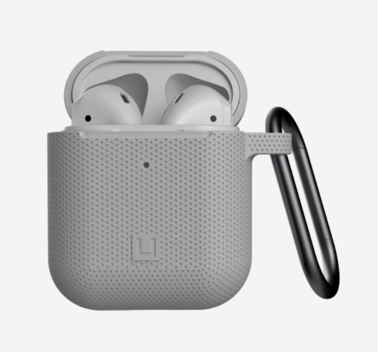 [U] by UAG Compatible with Apple Airpods (Gen 1&2) DOT Silicone Case with Carabiner Keychain